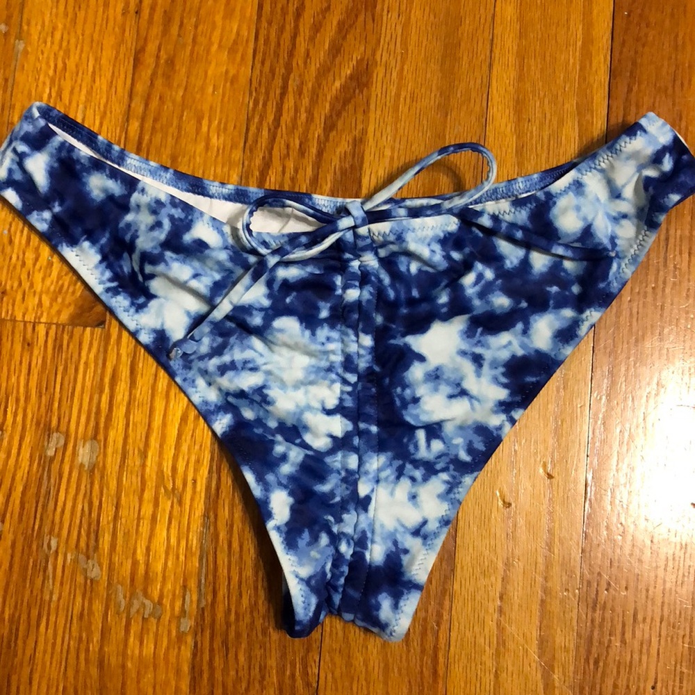 Blue Tie Dye Victoria’s Secret PINK Bikini Bottoms